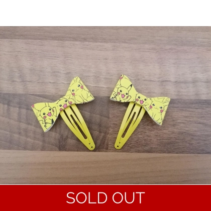 Pikachu Hair Clip Set